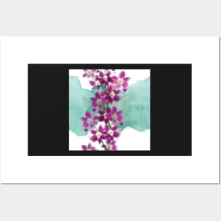 Dendrobium orchard flower pattern Posters and Art